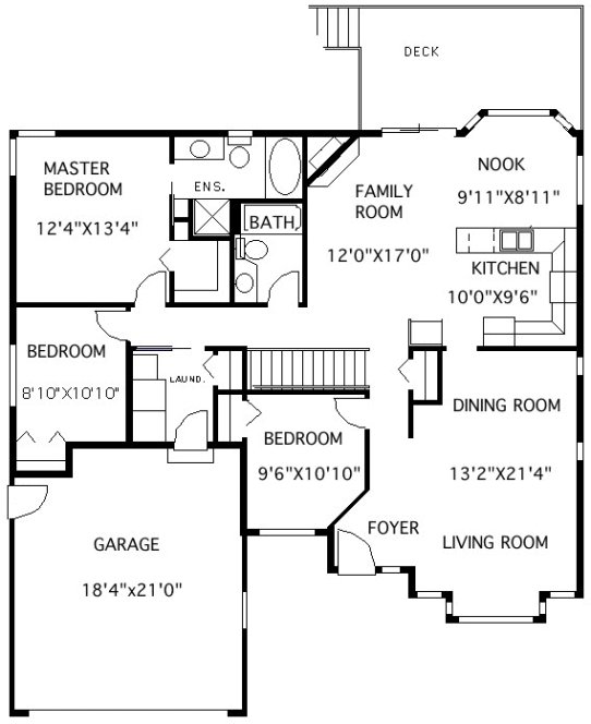 Main Floor Plan for House Plan #500471