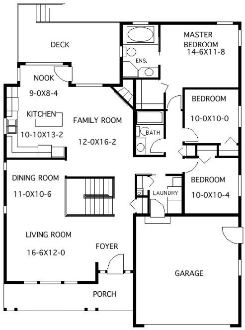 Main Floor Plan for House Plan #500191