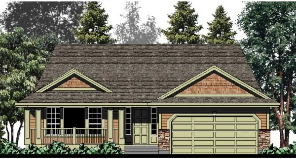 Full Rendering for House Plan #500191