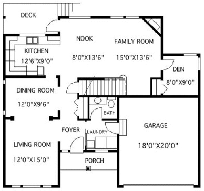 Main Floor Plan for House Plan #500901