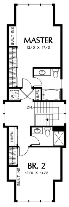 Second Floor Plan for House Plan #321109