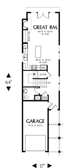 Main Floor Plan for House Plan #321110