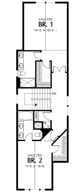 Second Floor Plan for House Plan #321110