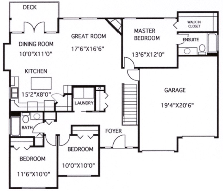 Main Floor Plan for House Plan #502222