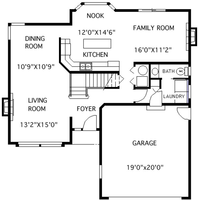 Main Floor Plan for House Plan #500131