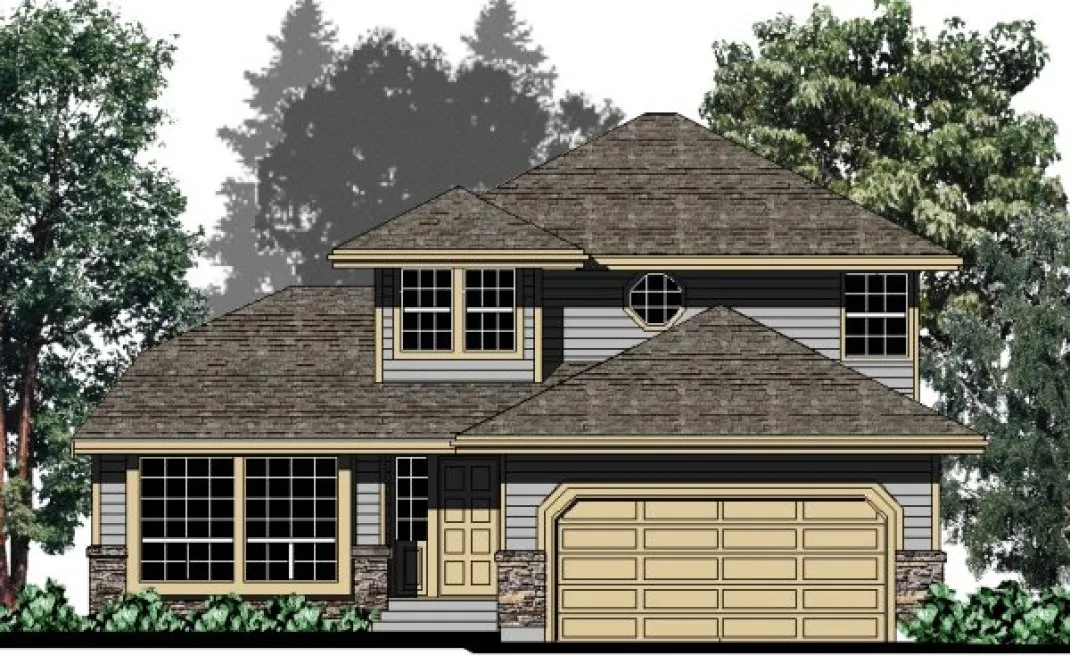 Full Rendering for House Plan #500131