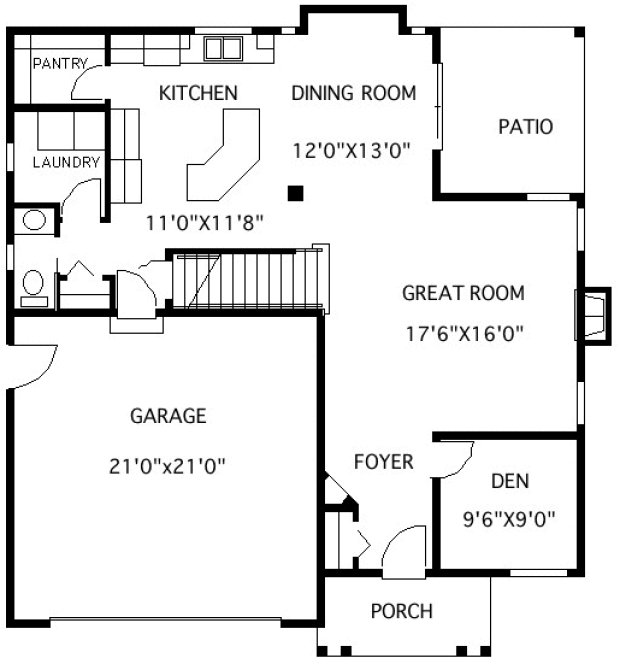 Main Floor Plan for House Plan #500102