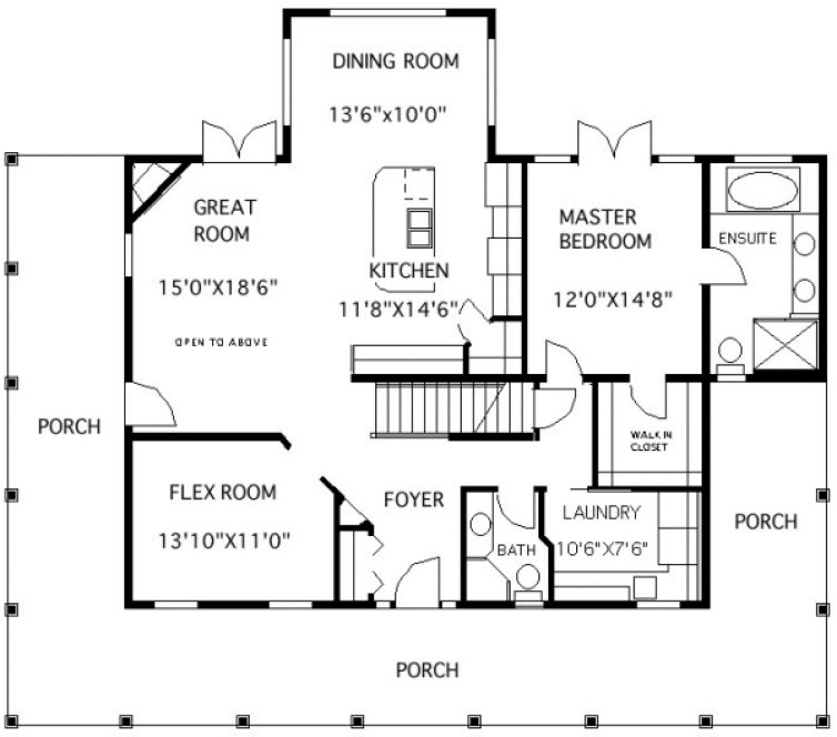 Main Floor Plan for House Plan #500272
