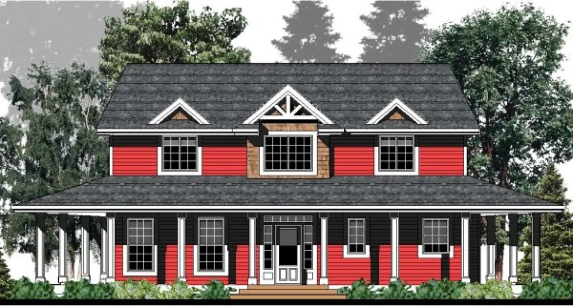 Full Rendering for House Plan #500272