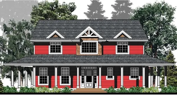 Full Rendering for House Plan #500272