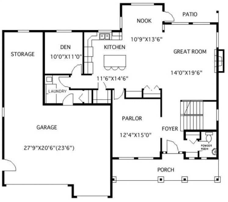 Main Floor Plan for House Plan #502075
