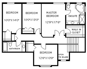 Second Floor Plan for House Plan #502075