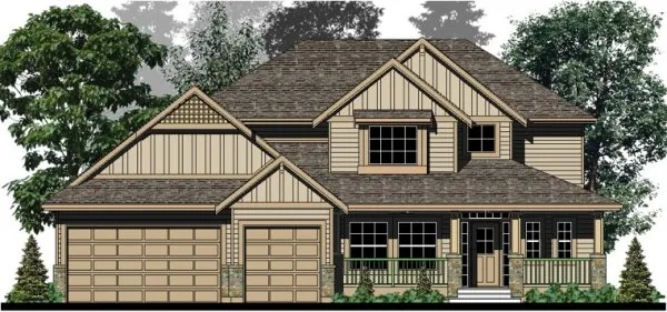 Full Rendering for House Plan #502075