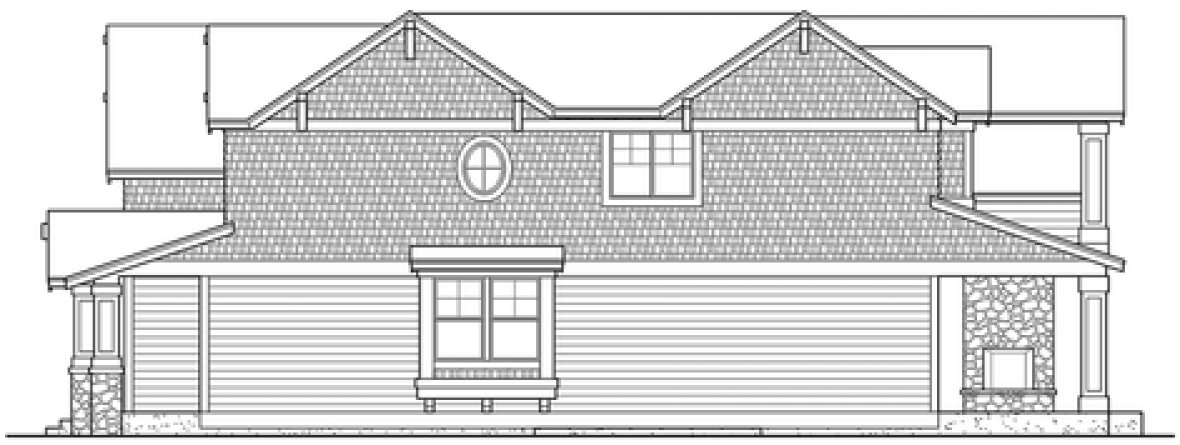 Right Elevation for House Plan #333282