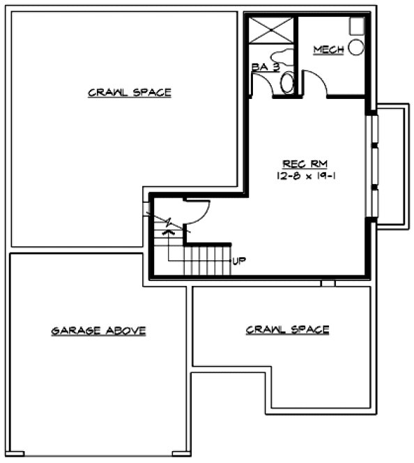 Basement Plan for House Plan #333282