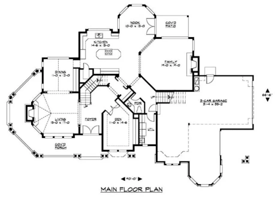 Main Floor Plan for House Plan #330014