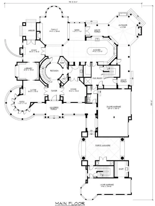 Main Floor Plan for House Plan #330557