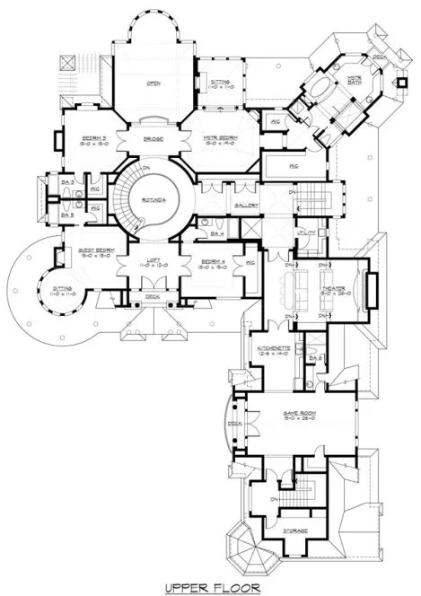 Second Floor Plan for House Plan #330557
