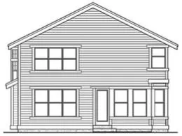 Rear Elevation for House Plan #335972