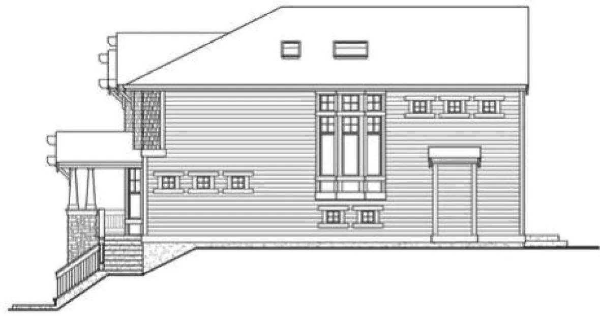 Right Elevation for House Plan #335972