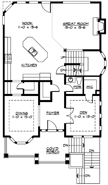 Main Floor Plan for House Plan #335972