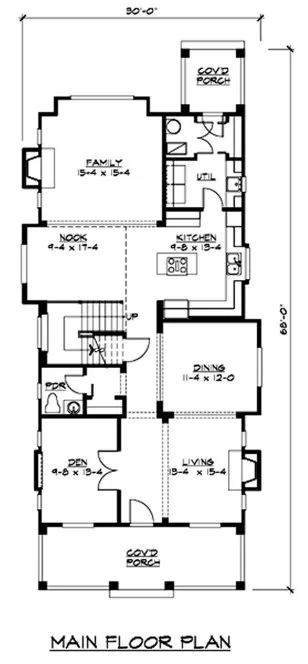 Main Floor Plan for House Plan #335052