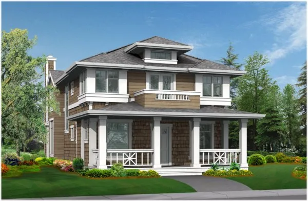 Full Rendering for House Plan #335052