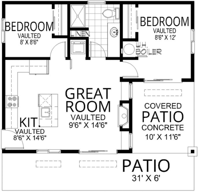 Main Floor Plan for House Plan #804460