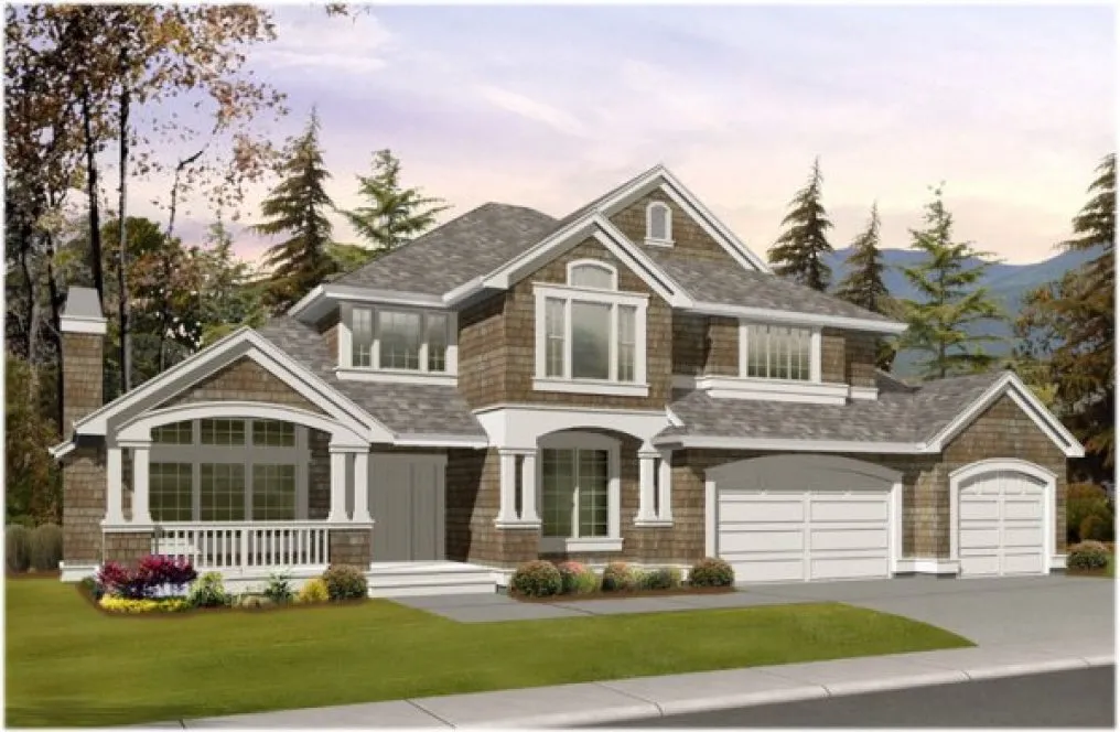 Full Rendering for House Plan #335123