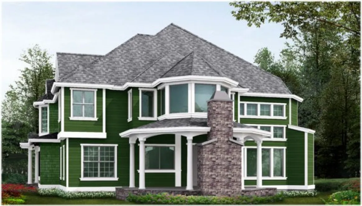 Rear Elevation for House Plan #330604