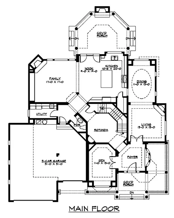 Main Floor Plan for House Plan #330604