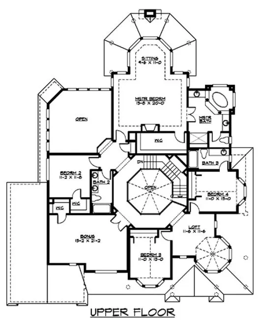 Second Floor Plan for House Plan #330604