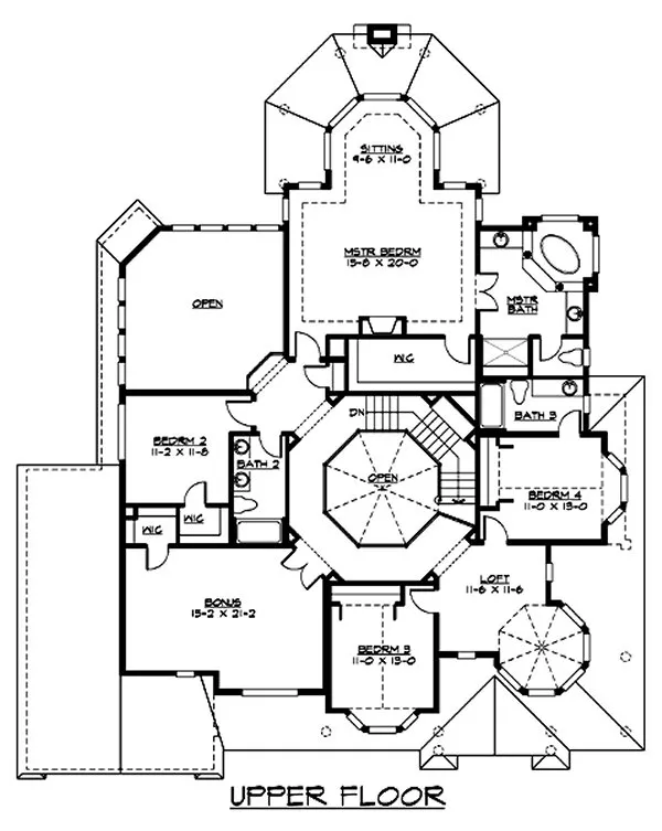 Second Floor Plan for House Plan #330604