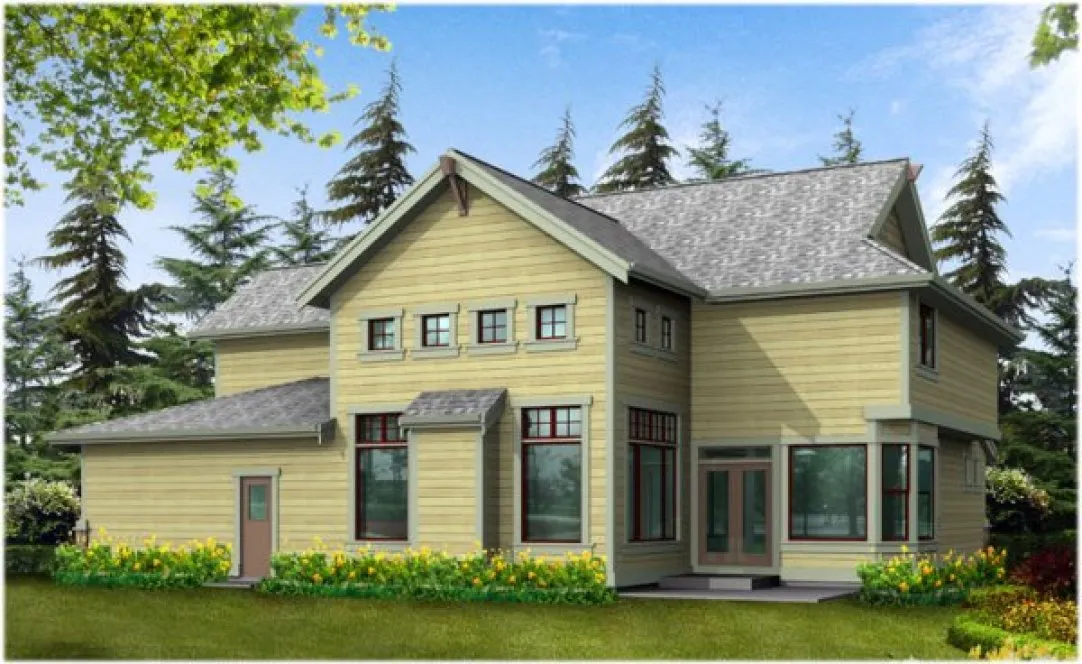 Rear Elevation for House Plan #330313