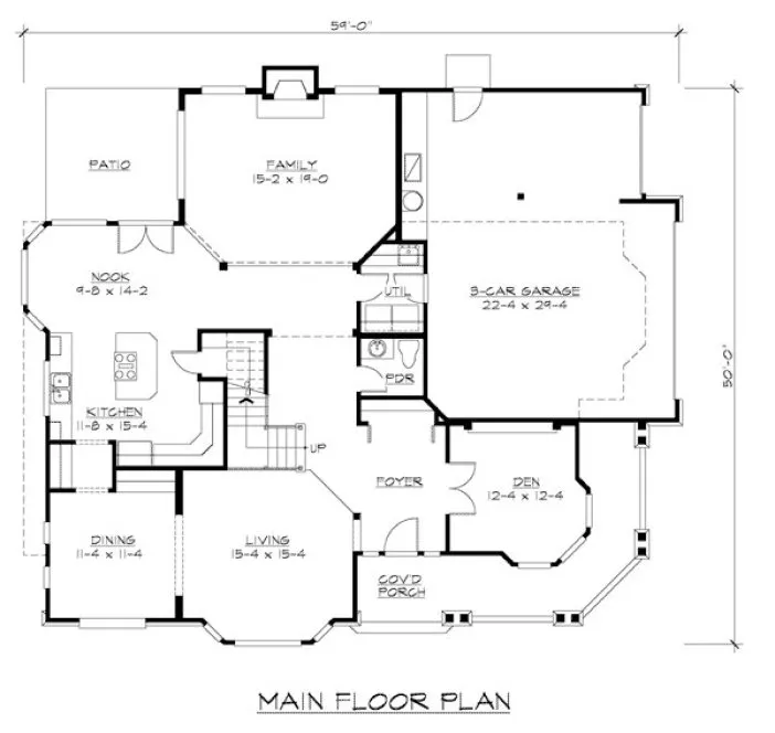 Main Floor Plan for House Plan #330313