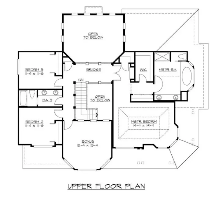 Second Floor Plan for House Plan #330313