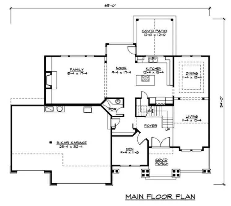 Main Floor Plan for House Plan #335352