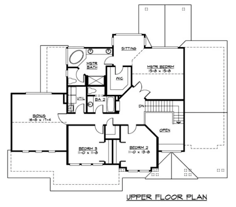 Second Floor Plan for House Plan #335352