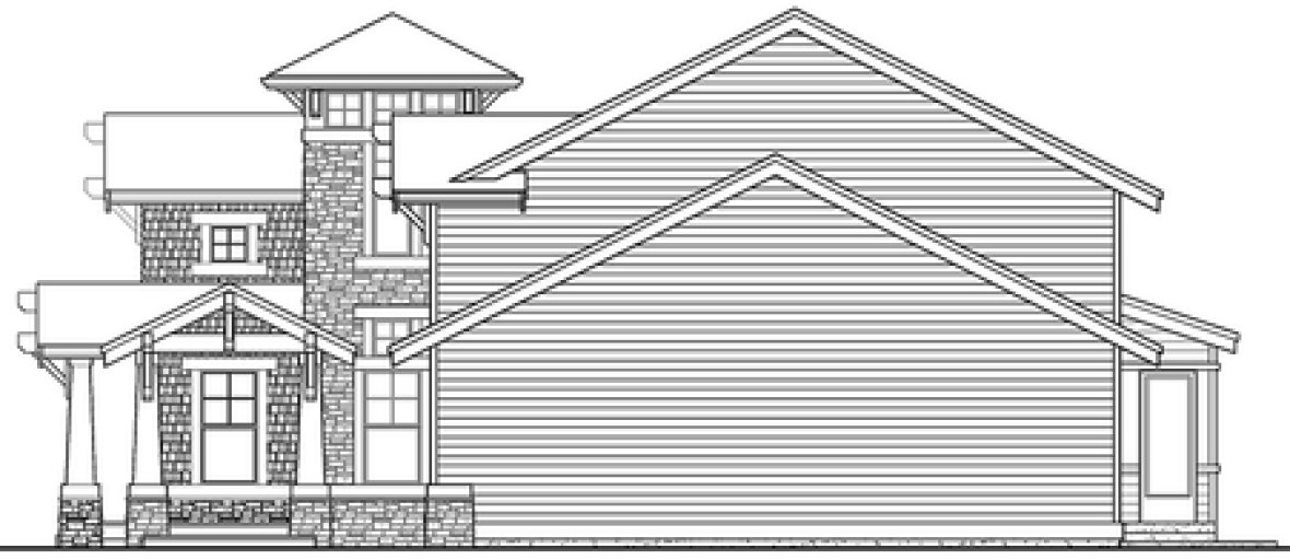 Right Elevation for House Plan #335082