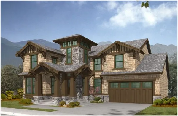 Full Rendering for House Plan #335082