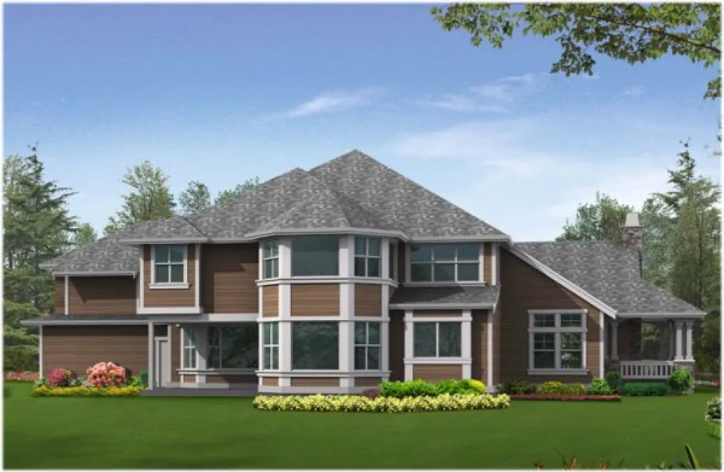 Rear Elevation for House Plan #330525