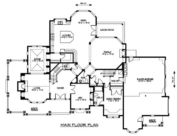 Main Floor Plan for House Plan #330525