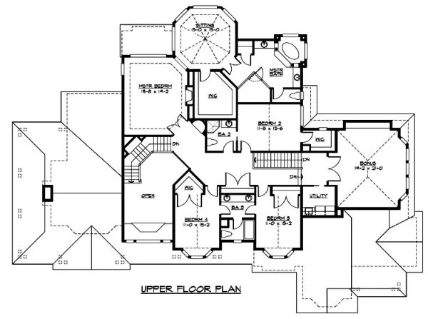 Second Floor Plan for House Plan #330525