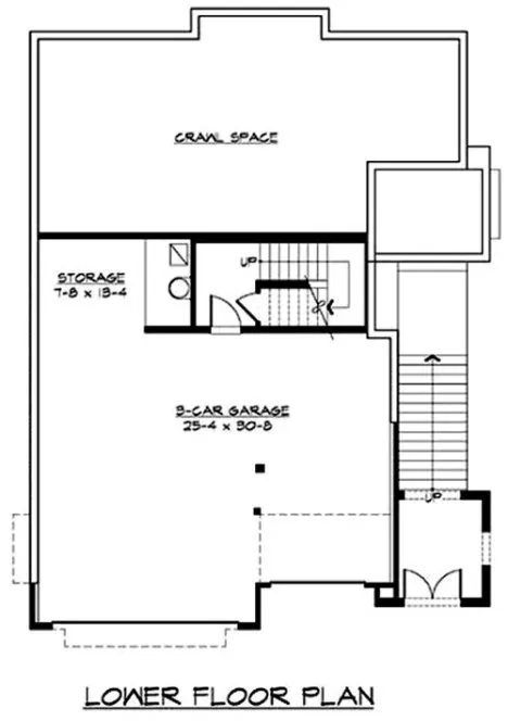 Floorplan lower for House Plan #330223