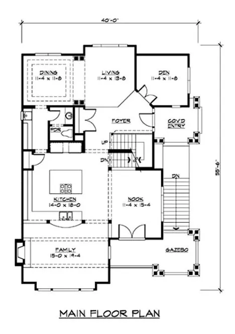 Main Floor Plan for House Plan #330223