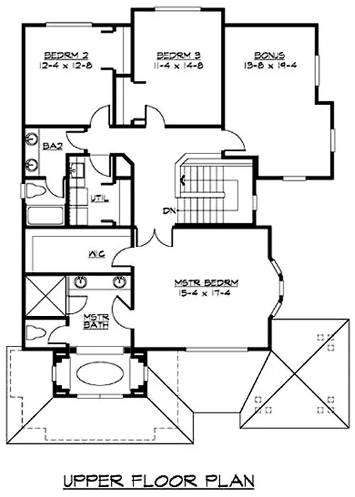 Second Floor Plan for House Plan #330223
