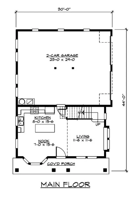 Main Floor Plan for House Plan #335921