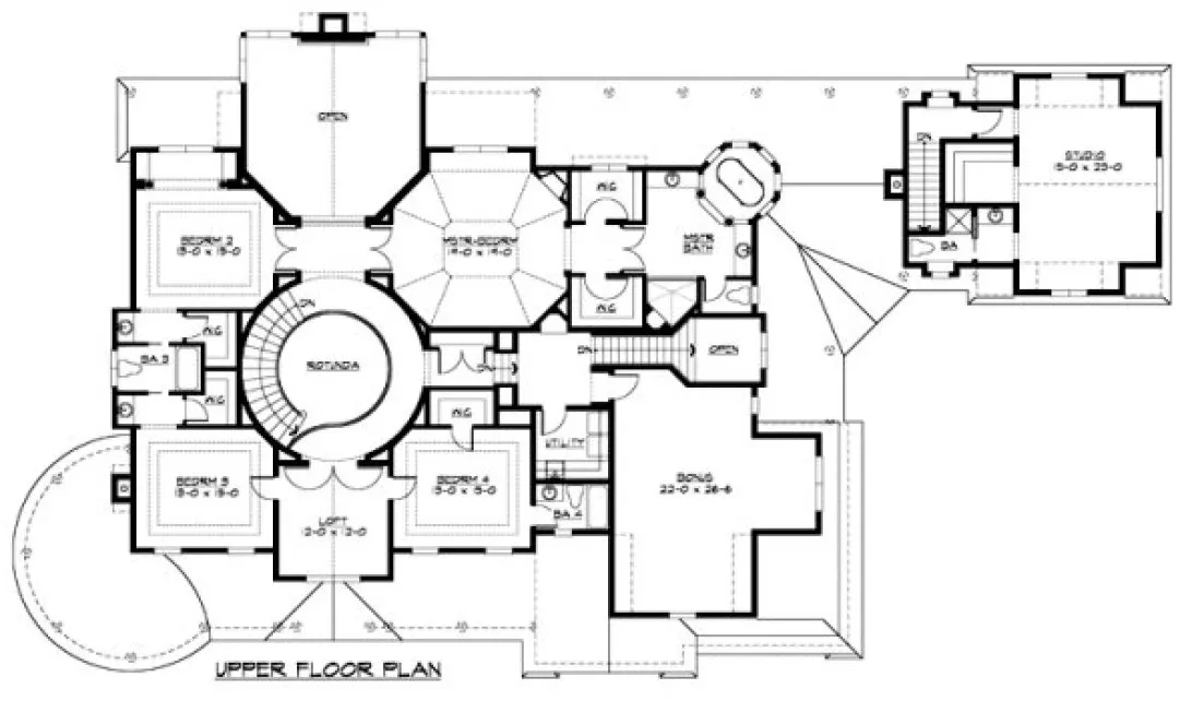 Second Floor Plan for House Plan #330036