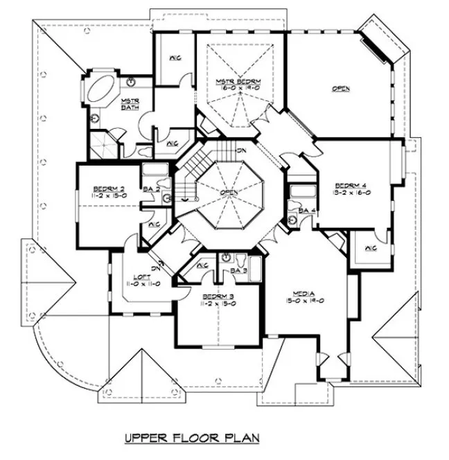 Second Floor Plan for House Plan #334725