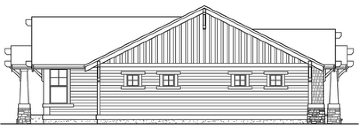 Left Elevation for House Plan #335271